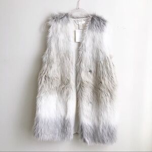 H&M ombré Faux fur vest